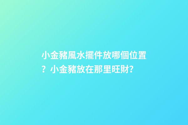 小金豬風水擺件放哪個位置？小金豬放在那里旺財？