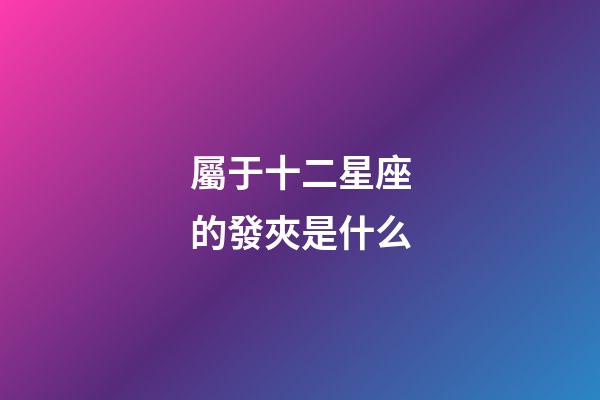 屬于十二星座的發夾是什么-第1張-星座運勢-玄機派