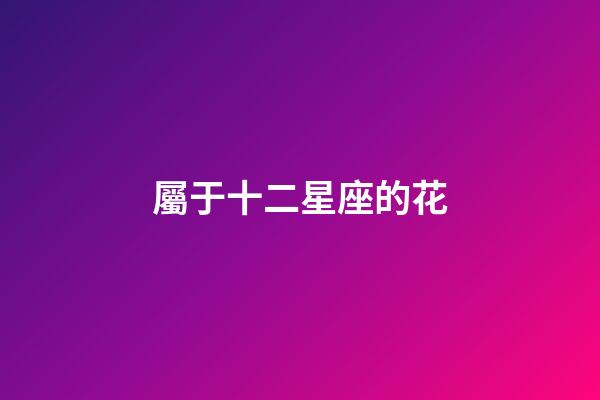 屬于十二星座的花-第1張-星座運勢-玄機派