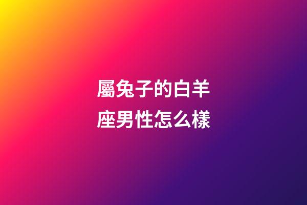 屬兔子的白羊座男性怎么樣-第1張-星座運勢-玄機派