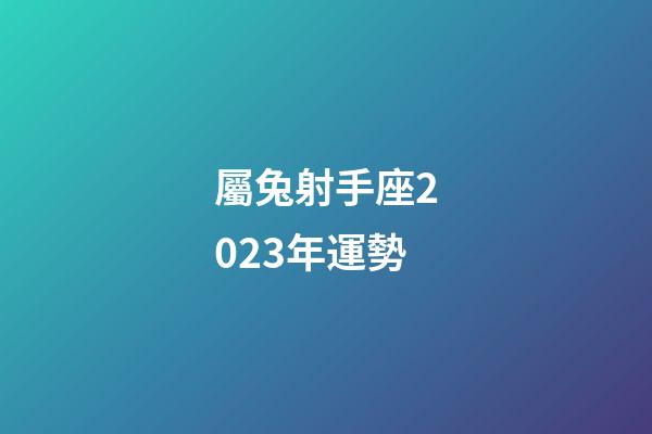 屬兔射手座2023年運勢-第1張-星座運勢-玄機派