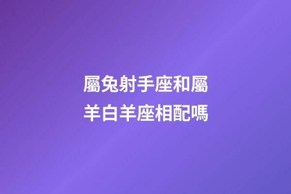 屬兔射手座和屬羊白羊座相配嗎-第1張-星座運(yùn)勢(shì)-玄機(jī)派