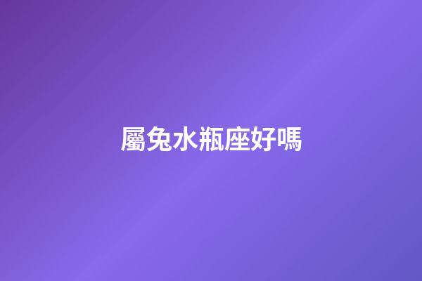屬兔水瓶座好嗎-第1張-星座運勢-玄機派