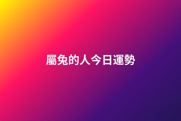 屬兔的人今日運勢-第1張-星座運勢-玄機派