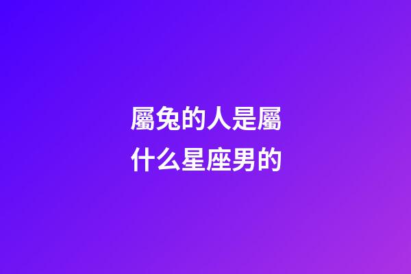 屬兔的人是屬什么星座男的-第1張-星座運勢-玄機派