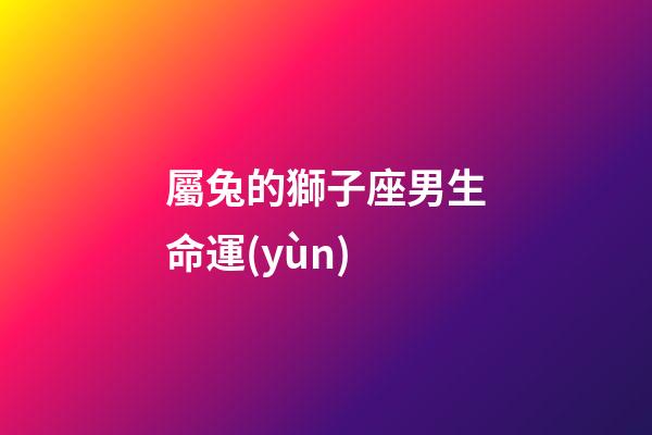 屬兔的獅子座男生命運(yùn)-第1張-星座運(yùn)勢-玄機(jī)派