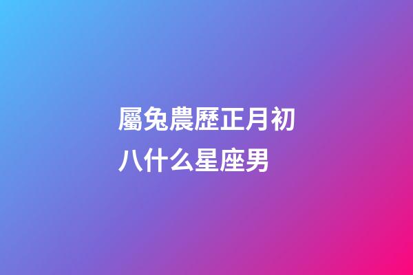 屬兔農歷正月初八什么星座男-第1張-星座運勢-玄機派