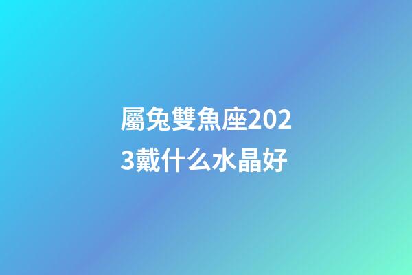 屬兔雙魚座2023戴什么水晶好-第1張-星座運勢-玄機派