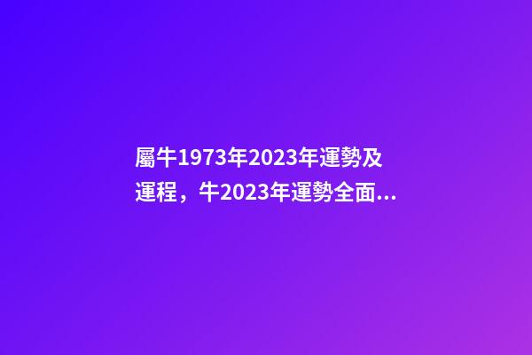 屬牛1973年2023年運勢及運程，牛2023年運勢全面提升事業和財富水平-第1張-觀點-玄機派