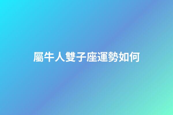 屬牛人雙子座運勢如何-第1張-星座運勢-玄機派