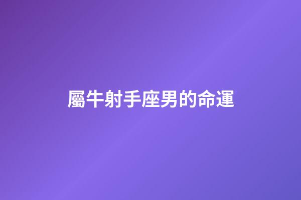 屬牛射手座男的命運-第1張-星座運勢-玄機(jī)派
