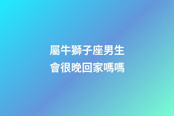 屬牛獅子座男生會很晚回家嗎嗎-第1張-星座運勢-玄機派
