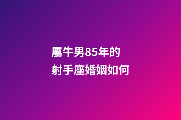 屬牛男85年的射手座婚姻如何-第1張-星座運勢-玄機派