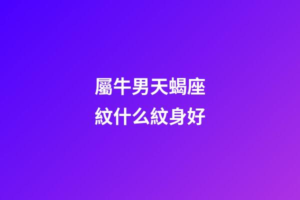 屬牛男天蝎座紋什么紋身好-第1張-星座運(yùn)勢-玄機(jī)派