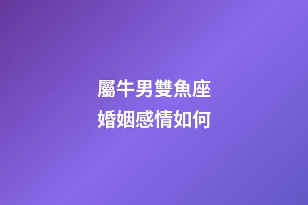 屬牛男雙魚座婚姻感情如何-第1張-星座運勢-玄機派