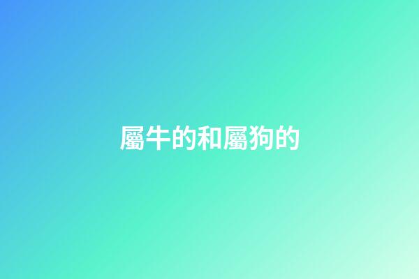 屬牛的和屬狗的（女狗比男牛大三歲合適不）-第1張-星座運(yùn)勢-玄機(jī)派