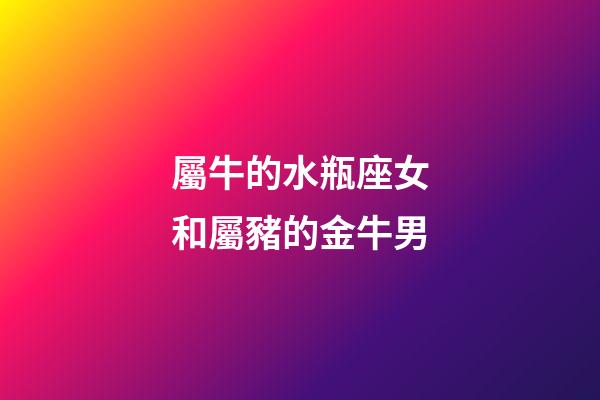 屬牛的水瓶座女和屬豬的金牛男-第1張-星座運(yùn)勢(shì)-玄機(jī)派