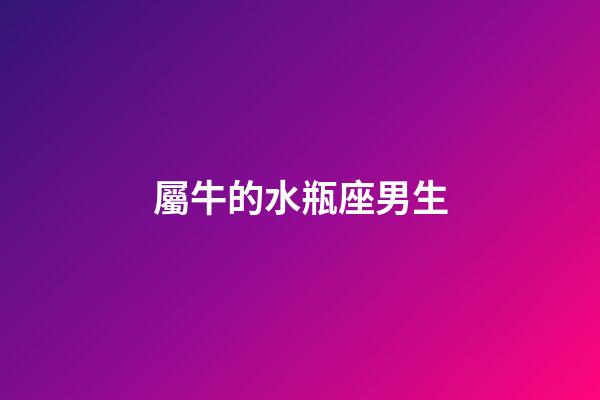 屬牛的水瓶座男生-第1張-星座運勢-玄機派