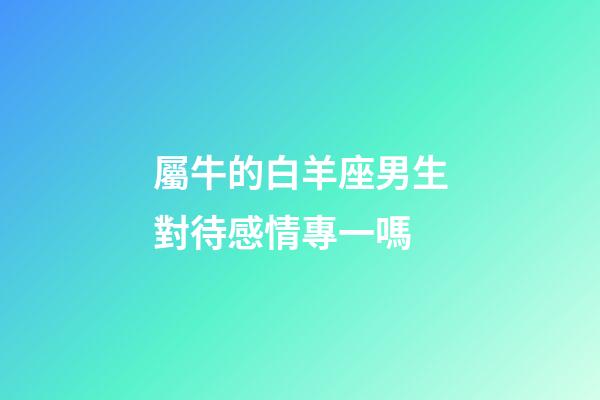 屬牛的白羊座男生對待感情專一嗎-第1張-星座運勢-玄機派