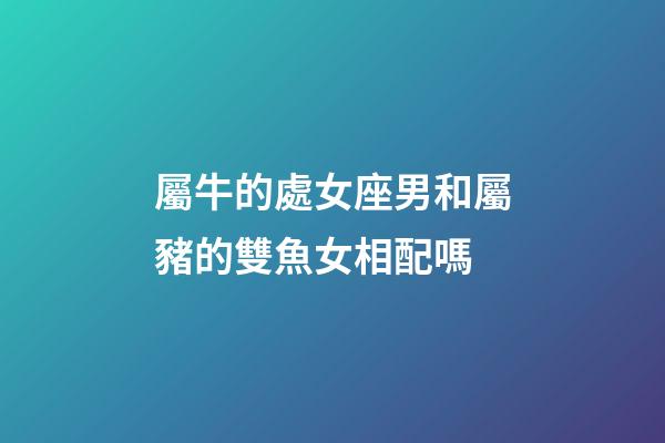 屬牛的處女座男和屬豬的雙魚女相配嗎-第1張-星座運勢-玄機派