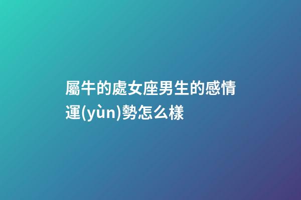屬牛的處女座男生的感情運(yùn)勢怎么樣-第1張-星座運(yùn)勢-玄機(jī)派