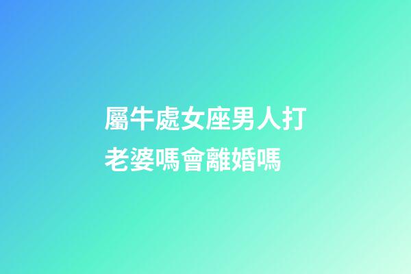屬牛處女座男人打老婆嗎會離婚嗎-第1張-星座運勢-玄機派