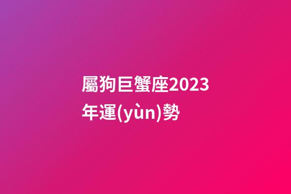 屬狗巨蟹座2023年運(yùn)勢-第1張-星座運(yùn)勢-玄機(jī)派
