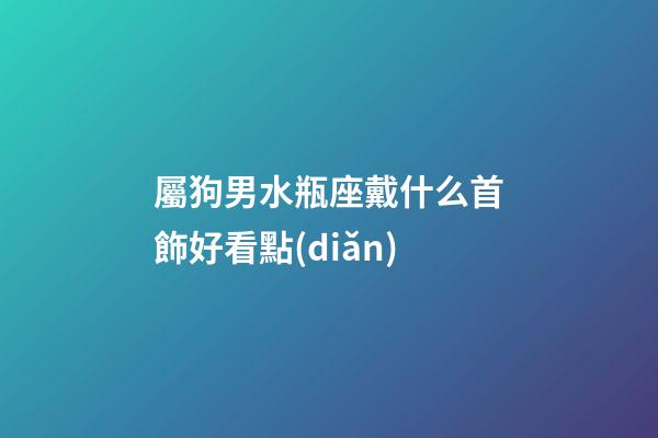 屬狗男水瓶座戴什么首飾好看點(diǎn)