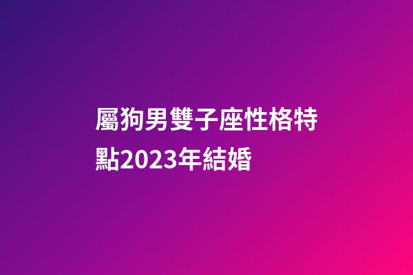 屬狗男雙子座性格特點2023年結婚-第1張-星座運勢-玄機派