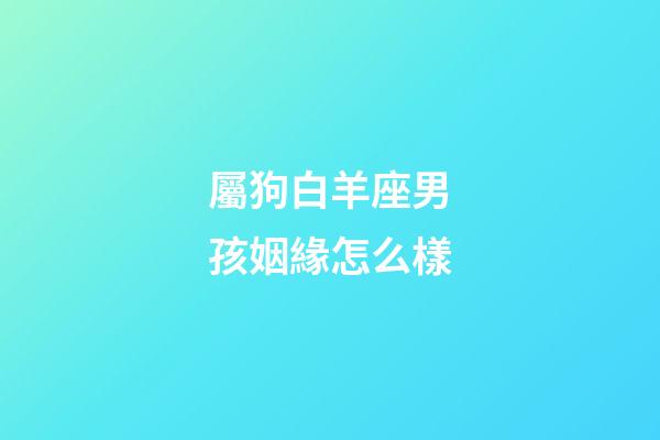 屬狗白羊座男孩姻緣怎么樣-第1張-星座運(yùn)勢(shì)-玄機(jī)派