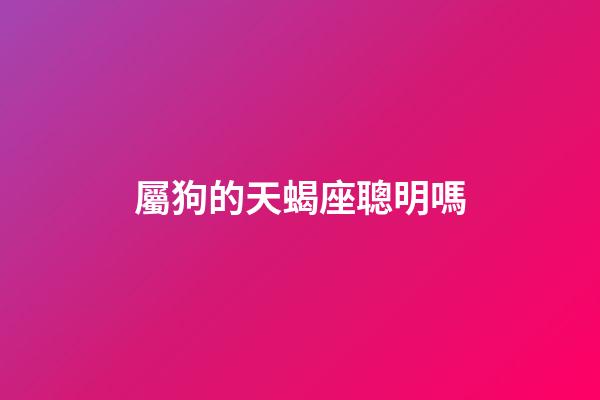 屬狗的天蝎座聰明嗎-第1張-星座運勢-玄機派