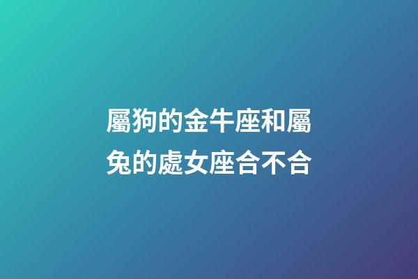 屬狗的金牛座和屬兔的處女座合不合-第1張-星座運(yùn)勢(shì)-玄機(jī)派