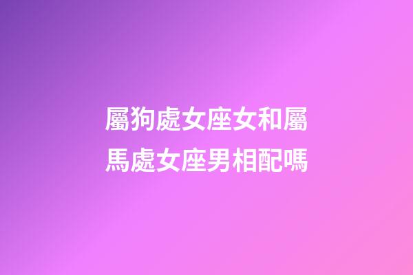 屬狗處女座女和屬馬處女座男相配嗎-第1張-星座運(yùn)勢-玄機(jī)派