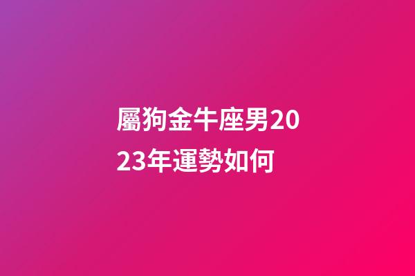 屬狗金牛座男2023年運勢如何-第1張-星座運勢-玄機派
