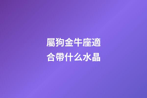 屬狗金牛座適合帶什么水晶-第1張-星座運勢-玄機派