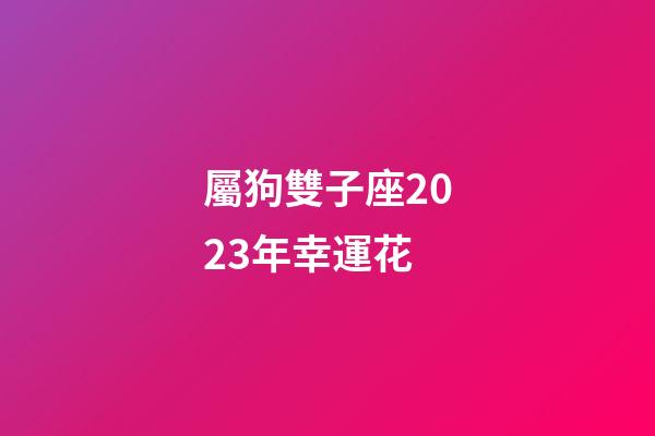 屬狗雙子座2023年幸運花-第1張-星座運勢-玄機派
