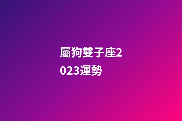 屬狗雙子座2023運勢-第1張-星座運勢-玄機派