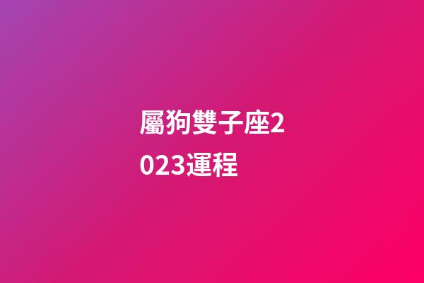 屬狗雙子座2023運程-第1張-星座運勢-玄機派