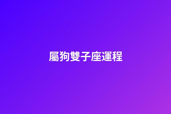 屬狗雙子座運程-第1張-星座運勢-玄機派