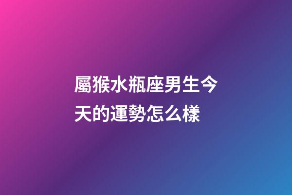 屬猴水瓶座男生今天的運勢怎么樣-第1張-星座運勢-玄機派