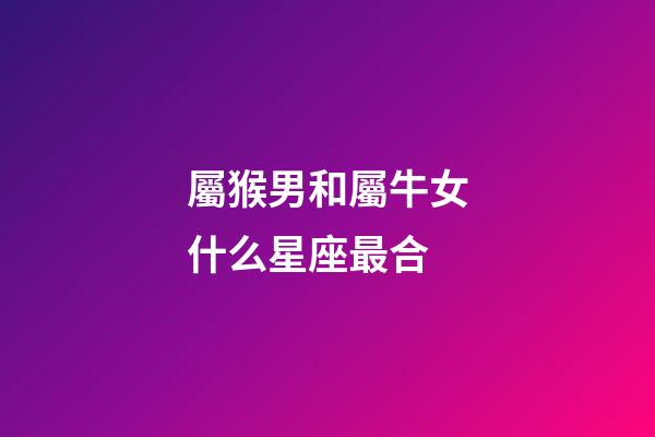 屬猴男和屬牛女什么星座最合-第1張-星座運(yùn)勢(shì)-玄機(jī)派