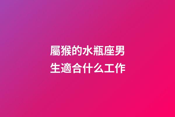 屬猴的水瓶座男生適合什么工作-第1張-星座運勢-玄機派