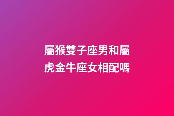屬猴雙子座男和屬虎金牛座女相配嗎-第1張-星座運勢-玄機派