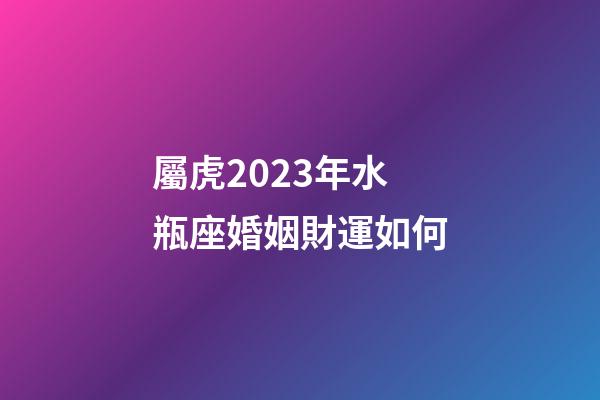 屬虎2023年水瓶座婚姻財運如何-第1張-星座運勢-玄機派