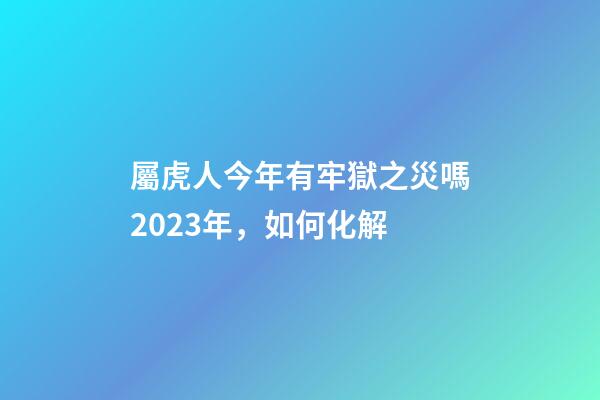 屬虎人今年有牢獄之災嗎2023年，如何化解