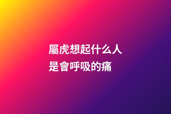 屬虎想起什么人是會呼吸的痛