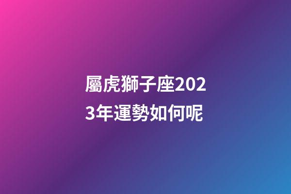 屬虎獅子座2023年運勢如何呢-第1張-星座運勢-玄機派