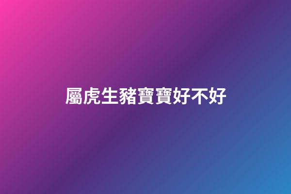 屬虎生豬寶寶好不好