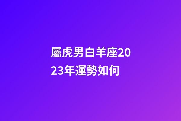 屬虎男白羊座2023年運勢如何-第1張-星座運勢-玄機派