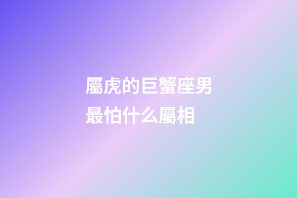 屬虎的巨蟹座男最怕什么屬相-第1張-星座運勢-玄機派